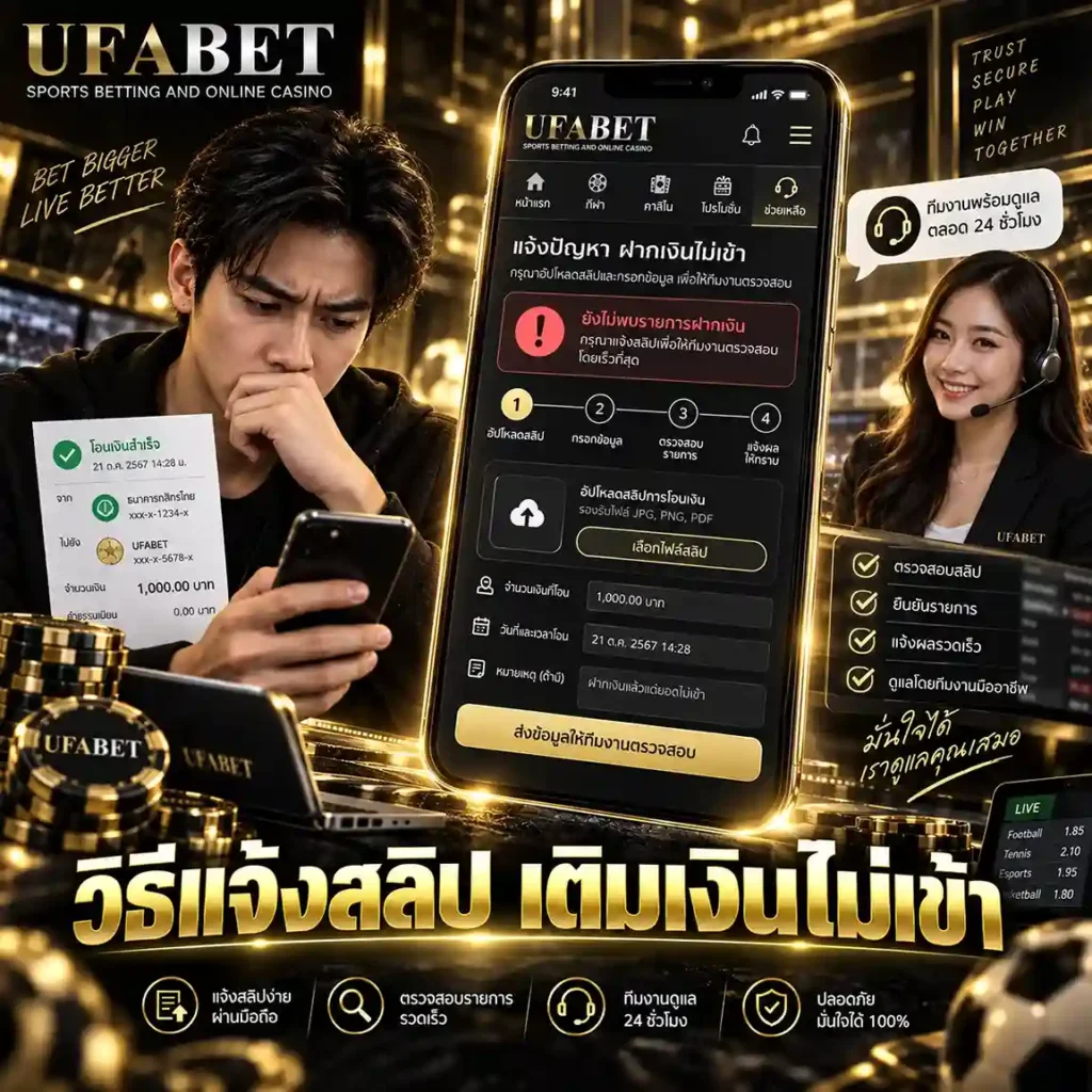 ฝากเงิน UFABET ไม่เข้า